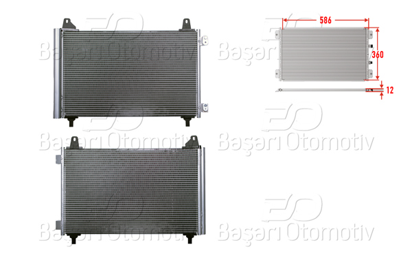 WISCO 2143121-00 | Klima Radyatörü 586X360x12 Opel Corsa F Peugeot 208 2008 Citroen C4 1.2 1.5 19 >