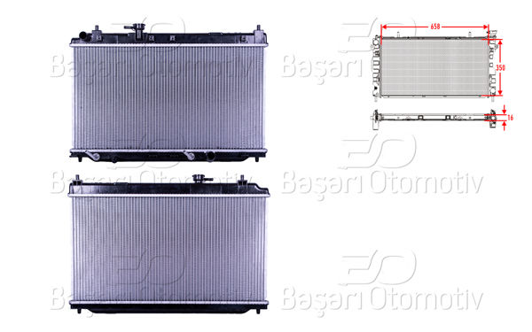 WISCO 3113602-00 | Su Radyatörü Brazing At 658X350x16 mm Honda City New 04-07
