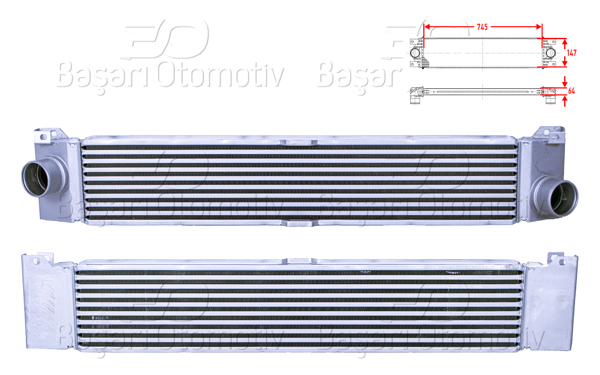 WISCO 3113819-00 | Turbo Radyatörü (Intercooler) 745X147x64 Citroen Jumper Fiat Ducato Peugeot Boxer 2.2 HDI 3.0 HDI 2.0 D 2.2 D 2.3 D 3.0 D 06 >