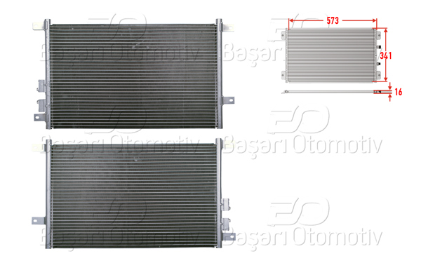 WISCO 3143078-00 | Klima Radyatörü 573X341x16 Alfa 156 98 >