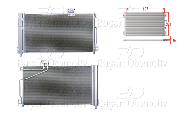 WISCO 3143323-00 | Klima Radyatörü 687X371x16 Mercedes-Benz 203 C180. C200.C220 00 >