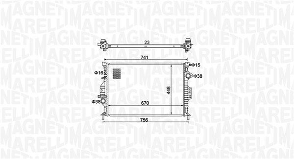 MAGNETI MARELLI 350213157700 | Su Radyatörü Mondeo / S-Max / Galaxy / S60 / V60 / Land Rover 2.0 / 2.2 TDCI 07 -