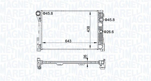 MAGNETI MARELLI 350213161300 | Su Radyatörü W204 M271-646 07-13