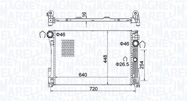 MAGNETI MARELLI 350213163300 | Su Radyatörü W204 M271-646 07-13