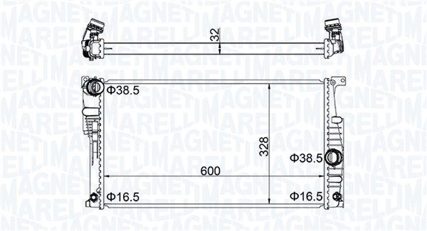 MAGNETI MARELLI 350213202300 | Su Radyatörü F20-F20 Lcı-F21-F21 Lcı-F22-F30-F30 Lcı-F31-F34-F35-4F32-F33-F36 B38-N20-N26 10-18