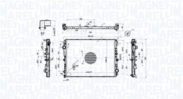 MAGNETI MARELLI 350213220600 | Su Radyatörü W213-222-X253-238-447-Vito M654-622-274-276 13 -