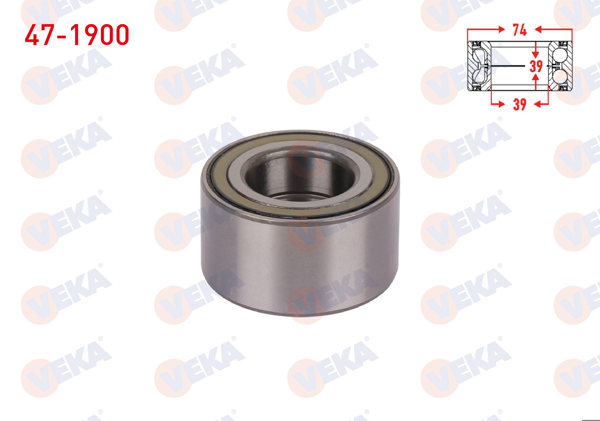 VEKA 47-1900 | On Tekerlek Rulmanı Sol-Sağ ABS Okuyuculu 39X74x39 Ford Transit Connect 1.8 TDCI 2003-2013 / Mg Zs 2021 -