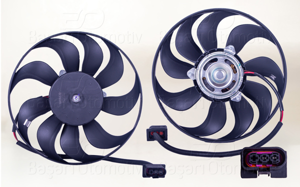 WISCO 1113023-00 | Fan Motoru Davlumbazsız (290mm-9 Kanat) VW Fox Polo Seat Cordoba Ibiza 4 Skoda Fabia 1.2-1.9 Sdı 00 >