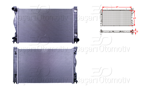 WISCO 1114081-00 | Su Radyatörü Brazing At 677X439x32 mm Audi A6 2.0. 2.4. 3.2 04 >