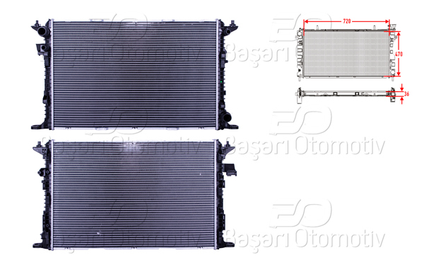 WISCO 1114083-00 | Su Radyatörü Brazing At 720X470x36 mm Audi A8 3.0 TDI. 3.0 TFSI 10 >