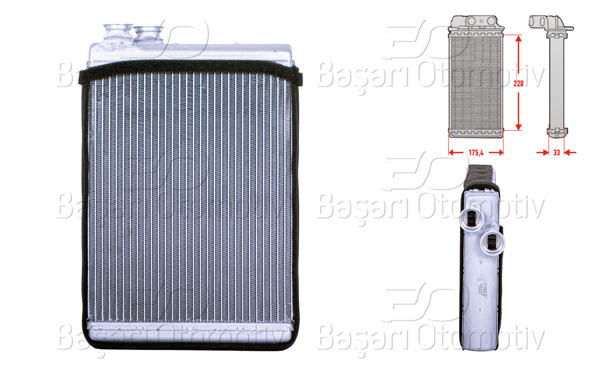 WISCO 1143004-00 | Kalorifer Radyatörü Brazing 220X180 mm Audi A4 A5 Q5 1.8 TFSI 2.0 TSI 2.0 TFSI 2.0 TDI 2.7 TDI 3.0 TDI 07 >