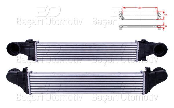 WISCO 3113838-00 | Turbo Radyatörü (Intercooler) 650X113x64 Mercedes-Benz Benz W211 E200 Kompressor E270 CDI E280 CDI E320 CDI 02 >