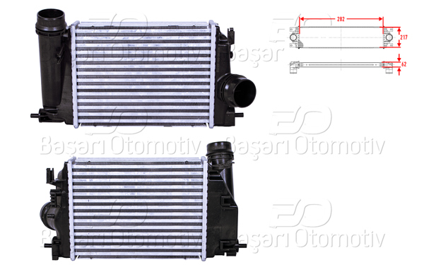 WISCO 3113998-00 | Turbo Radyatörü (Intercooler) 282X217x62 Renault Megane 4