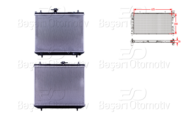 WISCO 3114038-00 | Su Radyatörü Brazing Mt 425X558x26 Daihatsu Terios (J1) 1.3 00-06