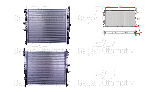 WISCO 3114093-00 | Su Radyatörü Brazing At 610X549x32 Mercedes-Benz Ml (W163) 230-320-350-430 98-05