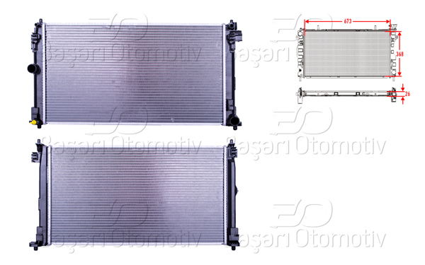 WISCO 3114157-00 | Su Radyatörü Brazing Mt 673X368x26 Toyota C-Hr (X1) 1.2 16 >