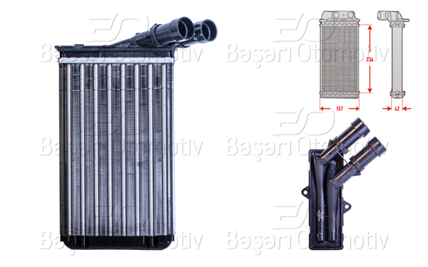AUTOLUX 3143003-22 | Kalorifer Radyatörü Mekanik 234X152 mm Peugeot 306 Partner Berlingo X Sara 94 >