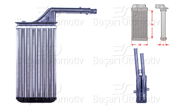 AUTOLUX 3143013-22 | Kalorifer Radyatörü Mekanik Mt-At 234X138x42 mm Citroen Ax Saxo 1.4Gtı 1.5D 1991-2004