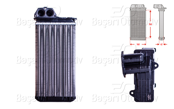 AUTOLUX 3143015-22 | Kalorifer Radyatörü Mekanik 245X140 mm Citroen Xsara 1.6 1.8 2.0 16V 1999-2010