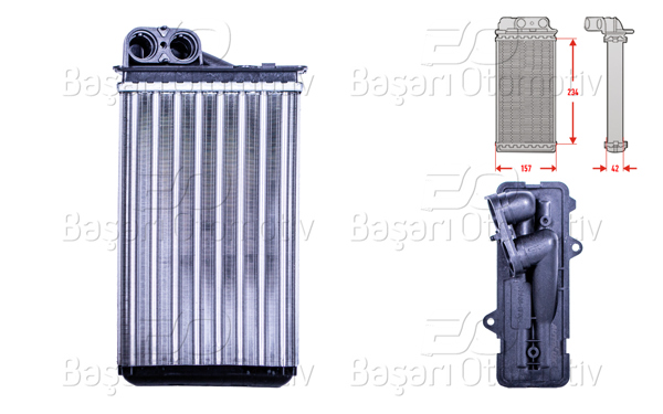 AUTOLUX 3143016-22 | Kalorifer Radyatörü Mekanik Mt-At 234X157x42 mm Citroen C5 1.8 2.0 16V 2.0 2.2Hdı 2001-2004