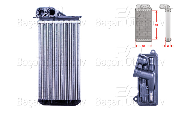 AUTOLUX 3143017-22 | Kalorifer Radyatörü Mekanik Mt-At 250X139x42 mm Citroen C2 C3 1.4 1.6 HDI 16V 2003 >