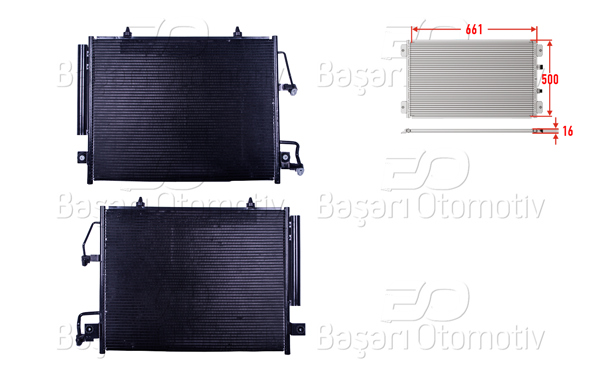 WISCO 3143103-00 | Klima Radyatörü 661X500x16 Mitsubishi Pajero 3.2Dı-D 08 >