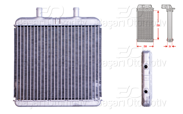 WISCO 3143240-00 | Kalorifer Radyatörü Brazing 214X263 mm Iveco Daily 3 11V 50 C 11 13 1999 >
