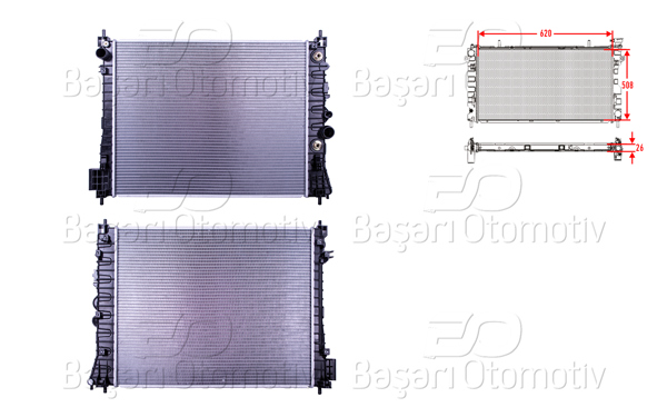 WISCO 2113942-00 | Su Radyatörü Brazing At 620X508x26 Chevrolet Trax 1.4 12 >