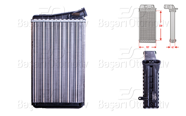 AUTOLUX 2143020-22 | Kalorifer Radyatörü Mekanik 234X136 mm Opel Omega B (V94) 2.5 TD 94-03-2.0 94-00 Omega B Sw (V94) 2.5 TD 94-03-2.0 94-00