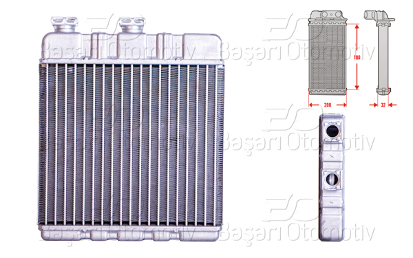 WISCO 2143129-00 | Kalorifer Radyatörü Brazing 180X210 mm Opel Astra G 1.6 1.7 TD 2.0 Dı 2.2 Dtı Zafira A 1.6 16V 1.8 2.0 Dı 2.2 16V 1998 >