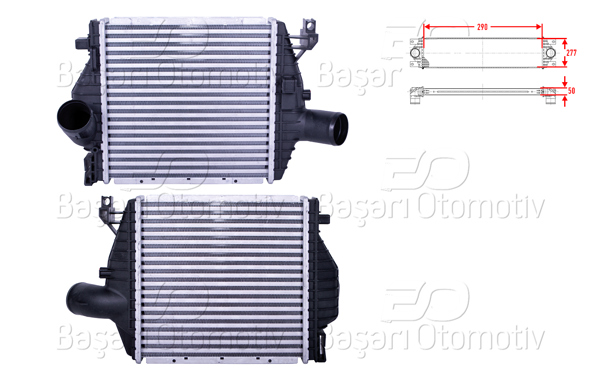 WISCO 3113824-00 | Turbo Radyatörü (Intercooler) 290X277x50 Mercedes-Benz Benz V 200 CDI Vito 108 CDI 2.2 110 CDI 2.2 112 CDI 2.2 99 >