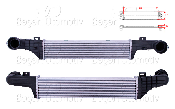 WISCO 3113831-00 | Turbo Radyatörü (Intercooler) 560X113x50 Mercedes-Benz Benz W210 S210 E200 CDI E200 Kompressor E220 CDI E270 CDI 97 >