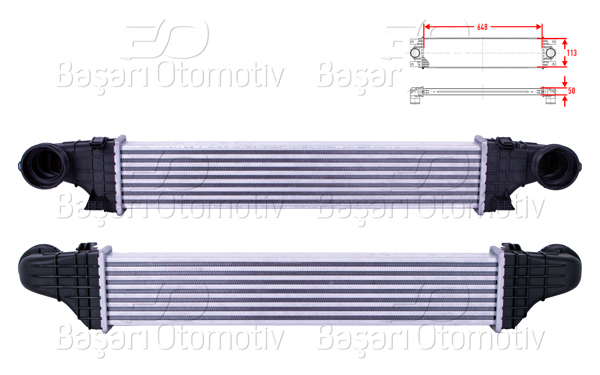 WISCO 3113837-00 | Turbo Radyatörü (Intercooler) 648X113x50 Mercedes-Benz Benz W211 E200 CDI E220 CDI 02 >