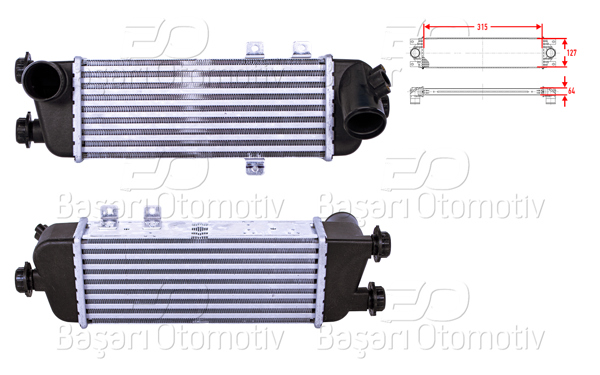 WISCO 3113947-00 | Turbo Radyatörü (Intercooler) 315X127x64 Hyundai i30 (Fd) 1.6 CRDI 07-11 Kia Ceed Hb (Ed) 1.6 CRDI 06-12 Pro Ceed (Ed) 1.6 CRDI 08-12