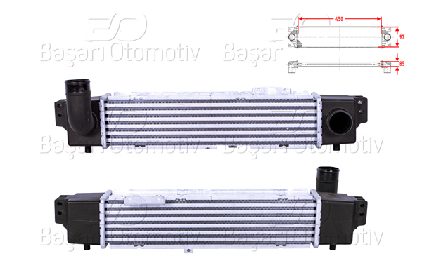 WISCO 3113949-00 | Turbo Radyatörü (Intercooler) 450X97x85 Kia Sorento (Jc) 2.5 CRDI 02 >