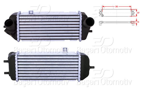WISCO 3113958-00 | Turbo Radyatörü (Intercooler) 300X127x73 Hyundai i20 (Pb, Pbt) 1.4 CRDI 08-15 Kia Soul (Am) 1.6 CRDI 09-14