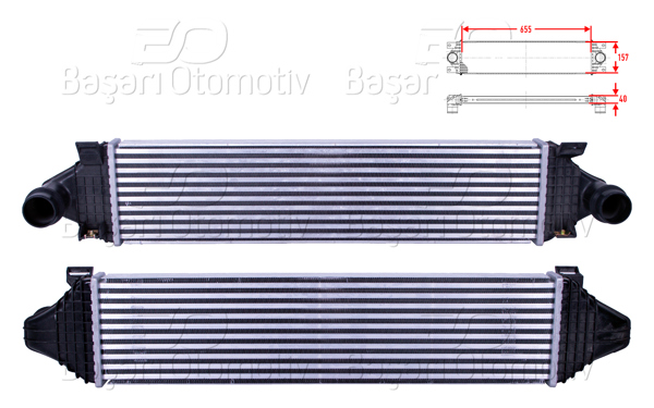 WISCO 3113971-00 | Turbo Radyatörü (Intercooler) 655X157x40 Volvo 2 1.5 T3-2.0 D3 10 > / V40 D2-D3 12 > / V60 D3-T3 10 >
