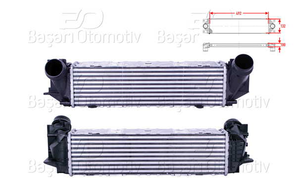WISCO 3113990-00 | Turbo Radyatörü (Intercooler) 492X132x100 BMW 5 Serisi (F10) 520İ 10 >