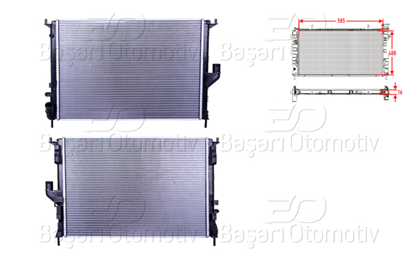 WISCO 3114034-00 | Su Radyatörü Brazing Mt 585X408x16 Dacia Duster (Hs_) 1.5 DCI-1.6İ 10-18 / Logan (Ls_) 1.2-1.4-1.5 DCI-16 06 > / Sandero 1.2-1.4-1.5 DCI-1.6 08 >
