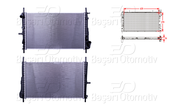 WISCO 3114044-00 | Su Radyatörü Brazing Mt 620X378x26 Ford Mondeo 3 2.0İ-2.0 TDCI 00-07