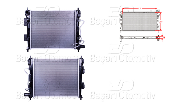 WISCO 3114061-00 | Su Radyatörü Brazing At 420X358x16 Hyundai i10 2 (Ba) 1.0-1.2 13 >