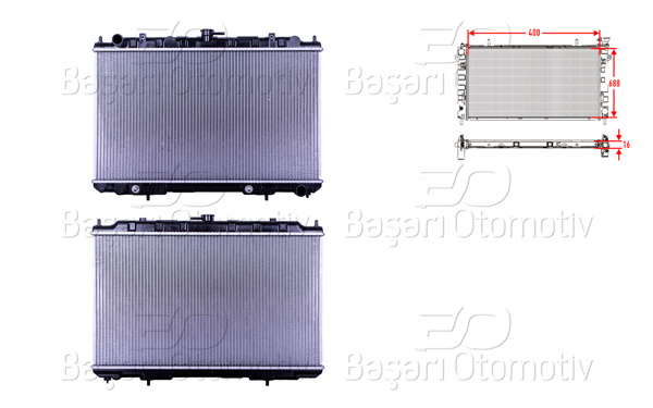 WISCO 3114066-00 | Su Radyatörü Brazing At 400X688x16 Nissan Maxıma Qx (A33) 2.0-3.0 V6 00-03 / Infiniti I 30 3.0 97 >