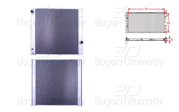 WISCO 3114081-00 | Su Radyatörü Brazing Mt 577X628x32 Land Rover Range Rover 3 (L322) 4.4 02-12