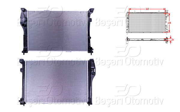 WISCO 3114092-00 | Su Radyatörü Brazing Mt 640X438x26 Mercedes-Benz Gla (X156) 45 Amg 14 > / CLA (C117) 45 Amg 15-19 / A Serisi (W176) 45 Amg 13-18