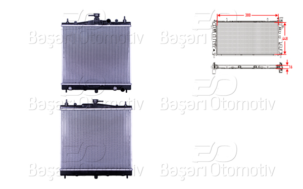 WISCO 3114108-00 | Su Radyatörü Brazing At 380X448x16 Nissan Micra 3 (K12) 1.2-1.4 03-10 / Note (E11) 1.6 06-12
