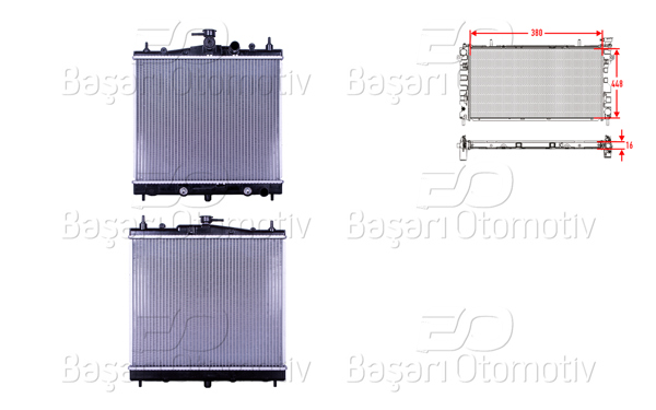 WISCO 3114109-00 | Su Radyatörü Brazing At 380X448x16 Nissan Micra 3 (K12) 1.2-1.4 03-10