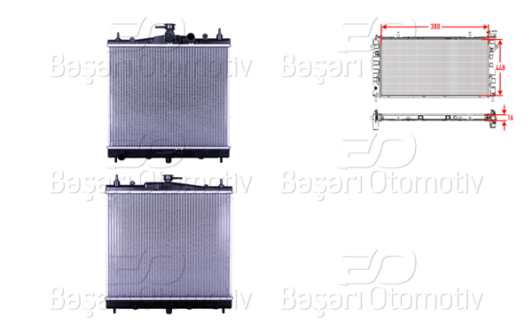 WISCO 3114110-00 | Su Radyatörü Brazing Mt 380X448x16 Nissan Micra 3 (K12) 1.2-1.4 03-10