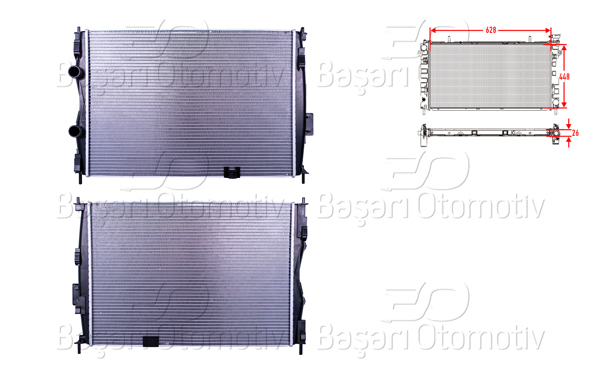 WISCO 3114115-00 | Su Radyatörü Brazing Mt 628X448x26 Nissan Qashqai (J10) 2.0 DCI 07-13