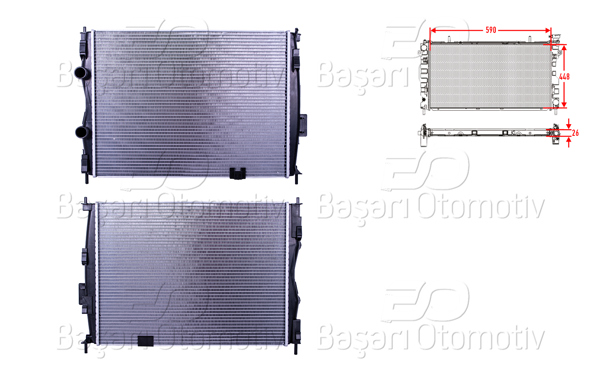WISCO 3114116-00 | Su Radyatörü Brazing Mt 590X448x26 Nissan Qashqai (J10) 1.6-2.0 07-13
