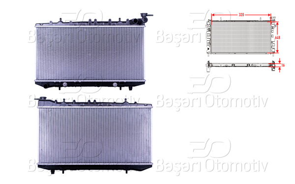 WISCO 3114118-00 | Su Radyatörü Brazing At 320X648x16 Nissan Sunny 3 (N14) 1.6İ 16V 90-95
